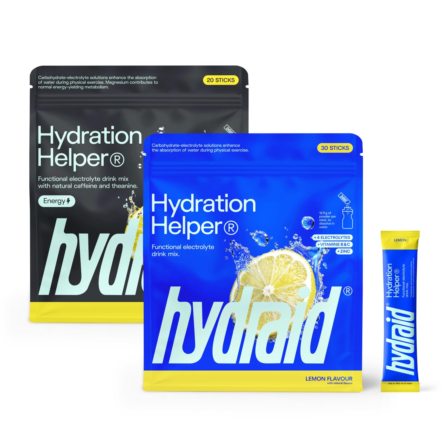 Hydraid® LEMON Duo Set: 30x Hydration Helper® Lemon + 20x PLUS ENERGY Lemon Iced Tea