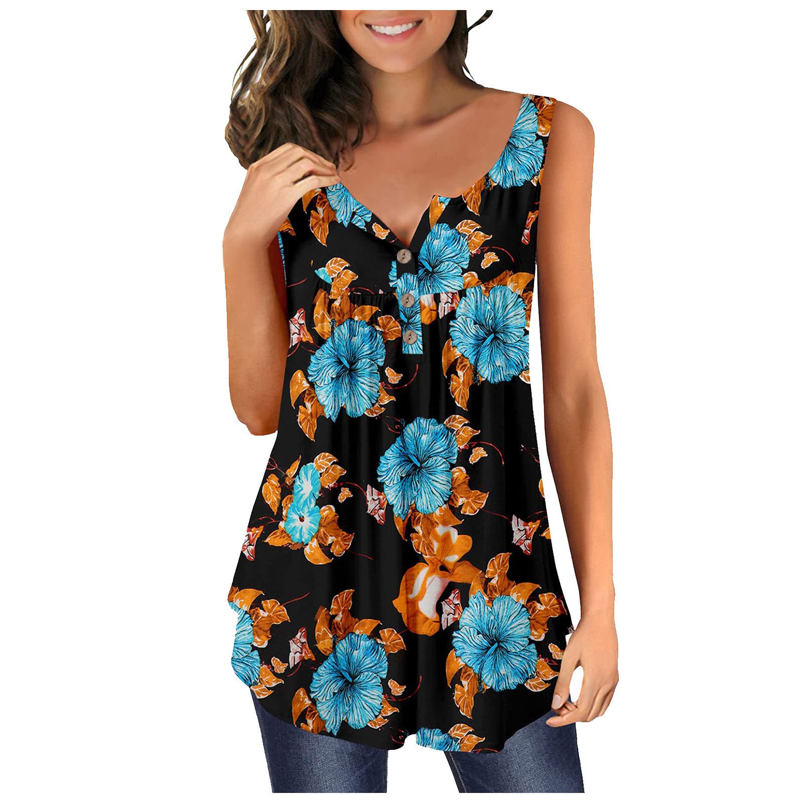 Plus Size Tops For Women Sleeveless Cool Party T Shirt