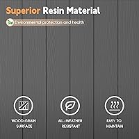 Vista 4 de Mars Villa Caja de almacenamiento de 31 galones para terraza, contenedor de almacenamiento de resina impermeable, resistente a la intemperie y a
