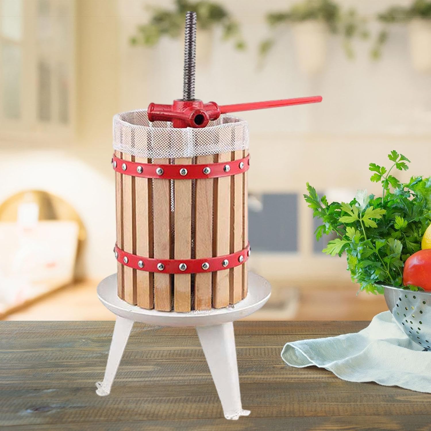 predolo Fruit Juicer Professional Farm Use Wooden Press for Home Parties Hotel