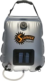 Advanced Elements 2.5 Gallon Solar Shower Bag - Portable Camping Hot Shower with Temp Gauge & On/Off Head