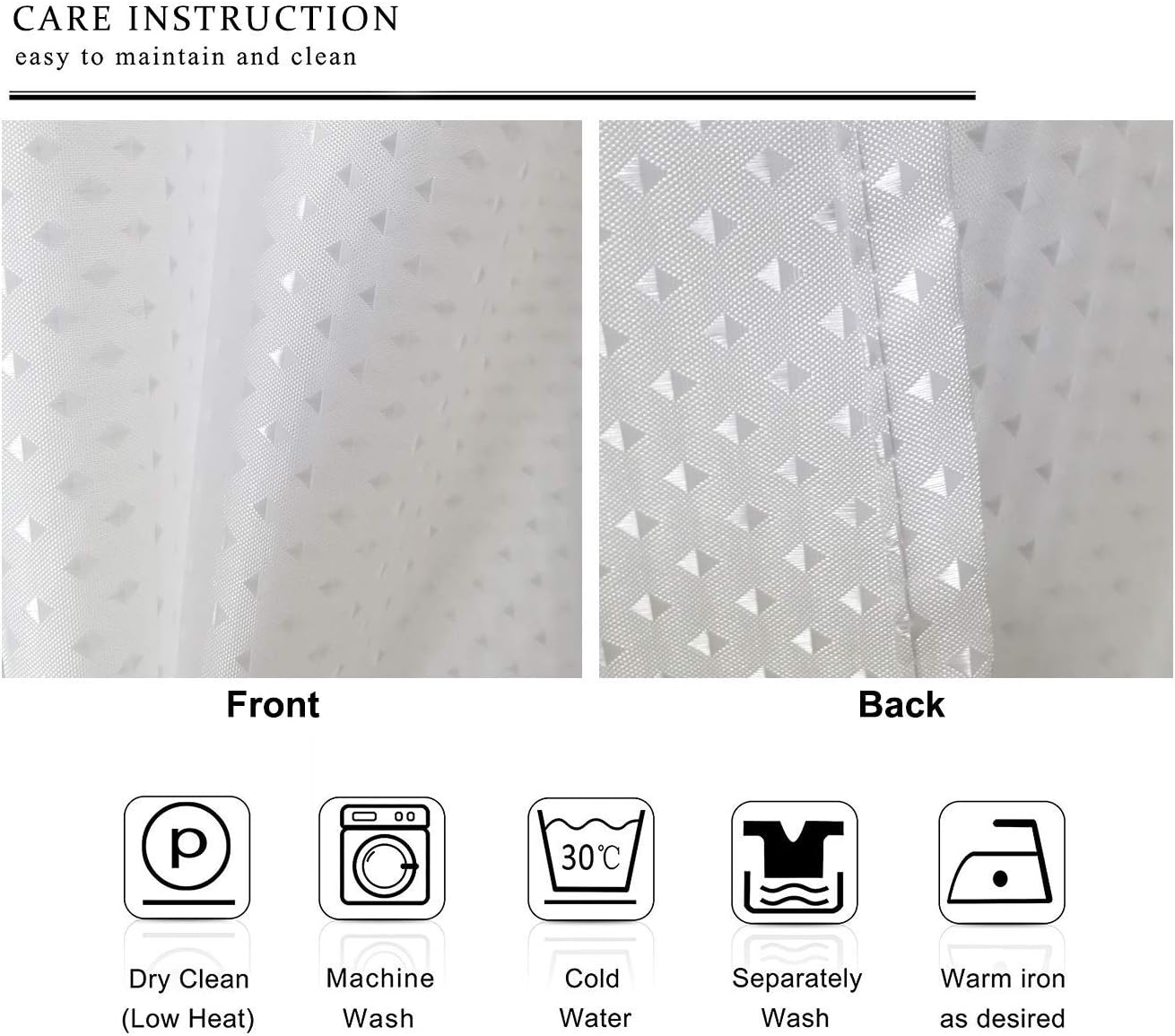 Riyidecor Clawfoot Tub Waffle 180 Inch Shower Curtain All Wrap Around Extra Wide Round Freestanding Surround Oval Shower Curtain Polyester Bathroom Decor Fabric Panel 32-Pack Metal Shower Hooks