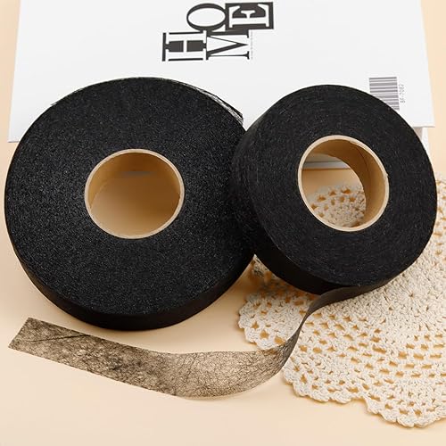 Miniatura 4 de PLANTIONAL 2 rollos de cinta adhesiva para planchar en el dobladillo, cinta de dobladillo de fusión de tela, 1 pulgada x 65 yardas, cinta adhesiva