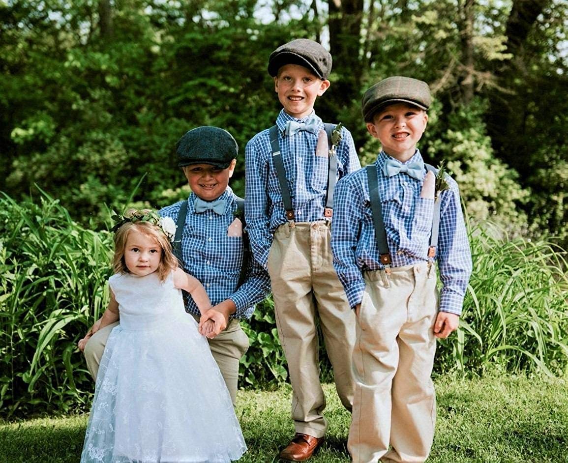 Aibaowedding Chic Abito lungo da comunione per bambini, in tulle ricamato con cintura in raso/boho a linea A, per damigelle d'onore, per ragazze 2-12 anni