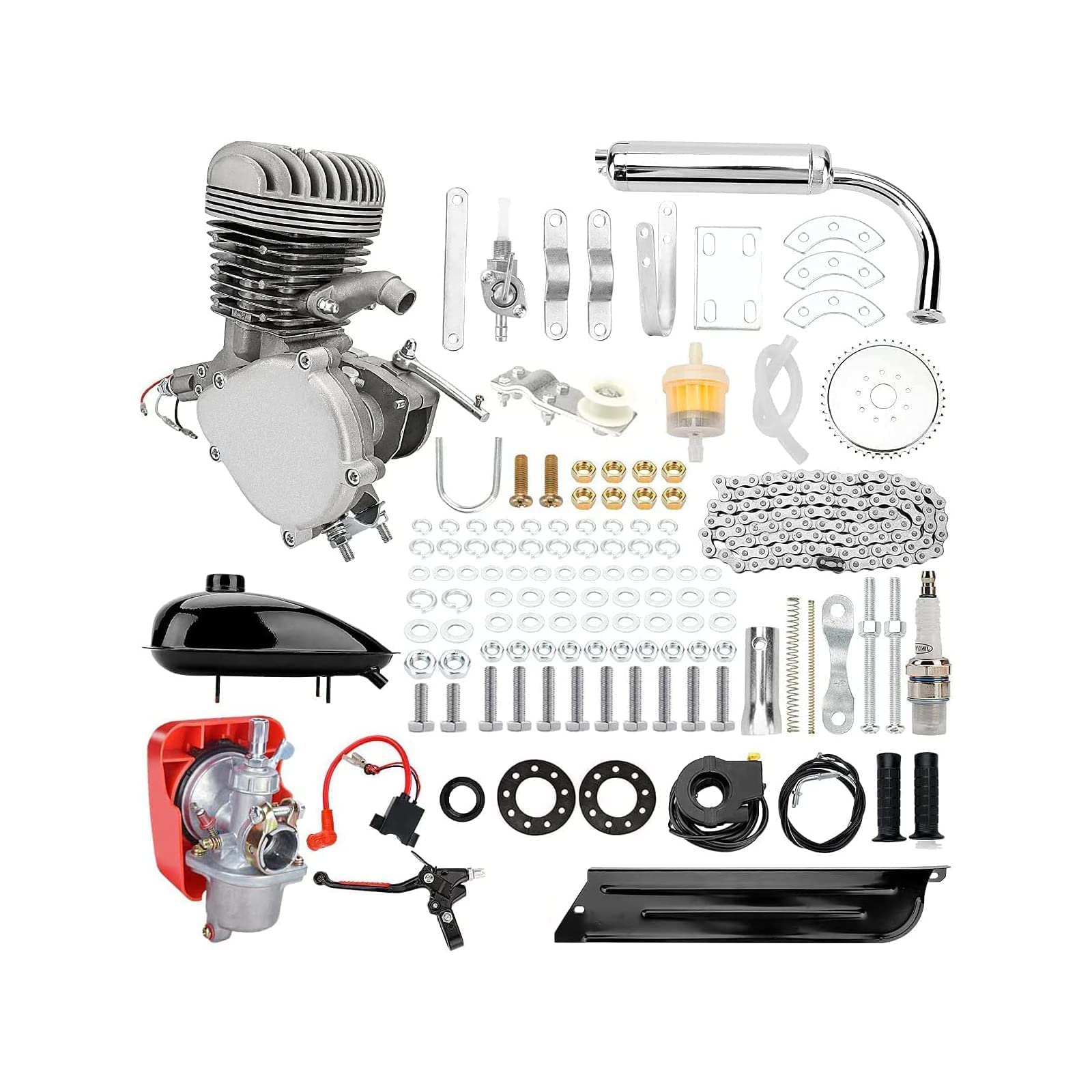 Buy RibasuBB 100cc Bicycle Motor Kit, 2Stroke Bike Engine Kit