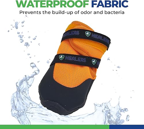 Miniatura 9 de Healers Urban Walkers III - Botas para perro con suela antideslizante, botas reflectantes para mascotas, 1 par (verde azulado, talla S)