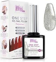 One Step UV/LED Semi-Permanent Nail Polish 12ml - Light Green Shine - Gel Nail Polish - Bright Nails Instantly With or Without Base and Top Coat