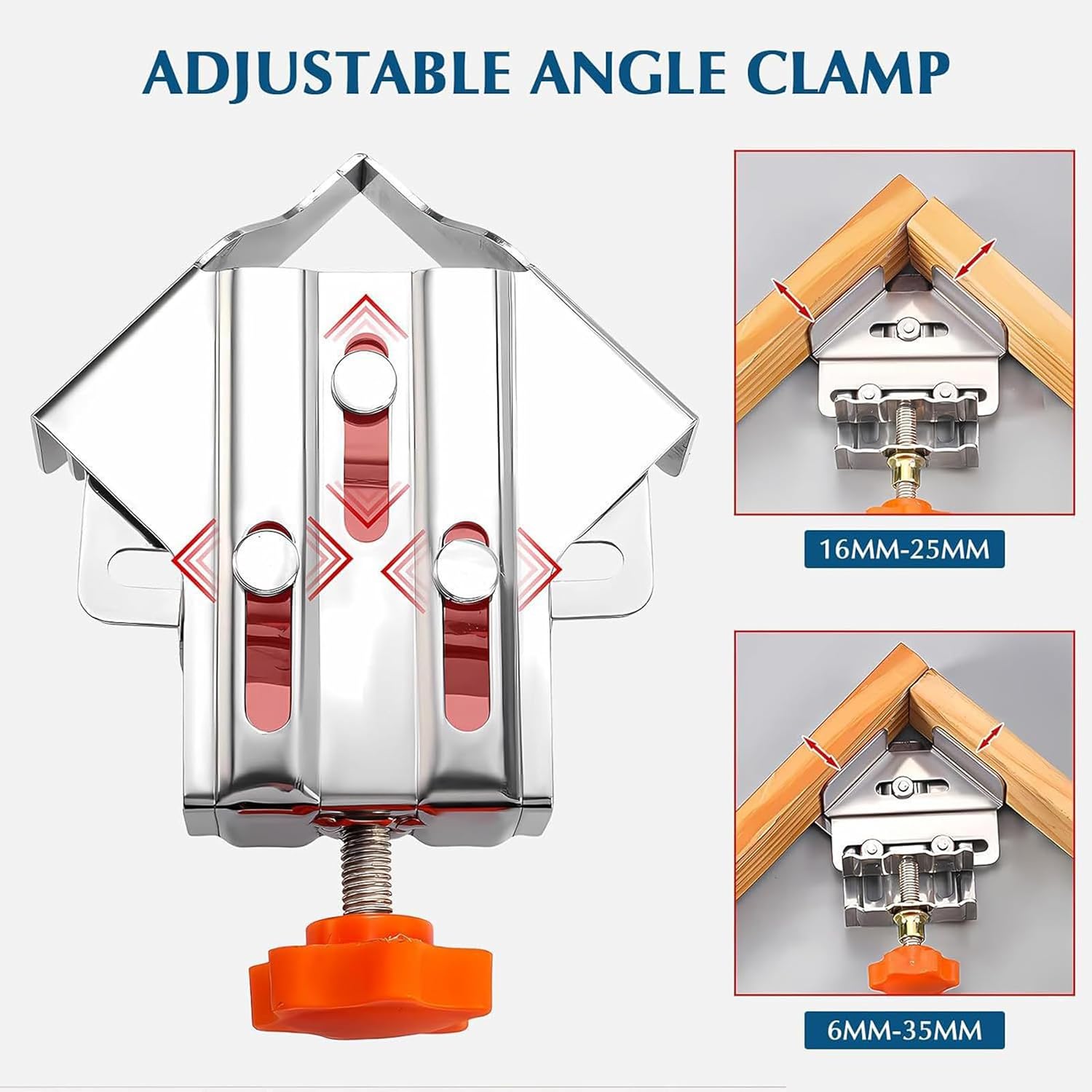 Multipurpose Stainless Steel 90 Degree Corner Clamp Corner Clamps for Woodworking Right Angled Clamp Professional Woodworking and Metalworking