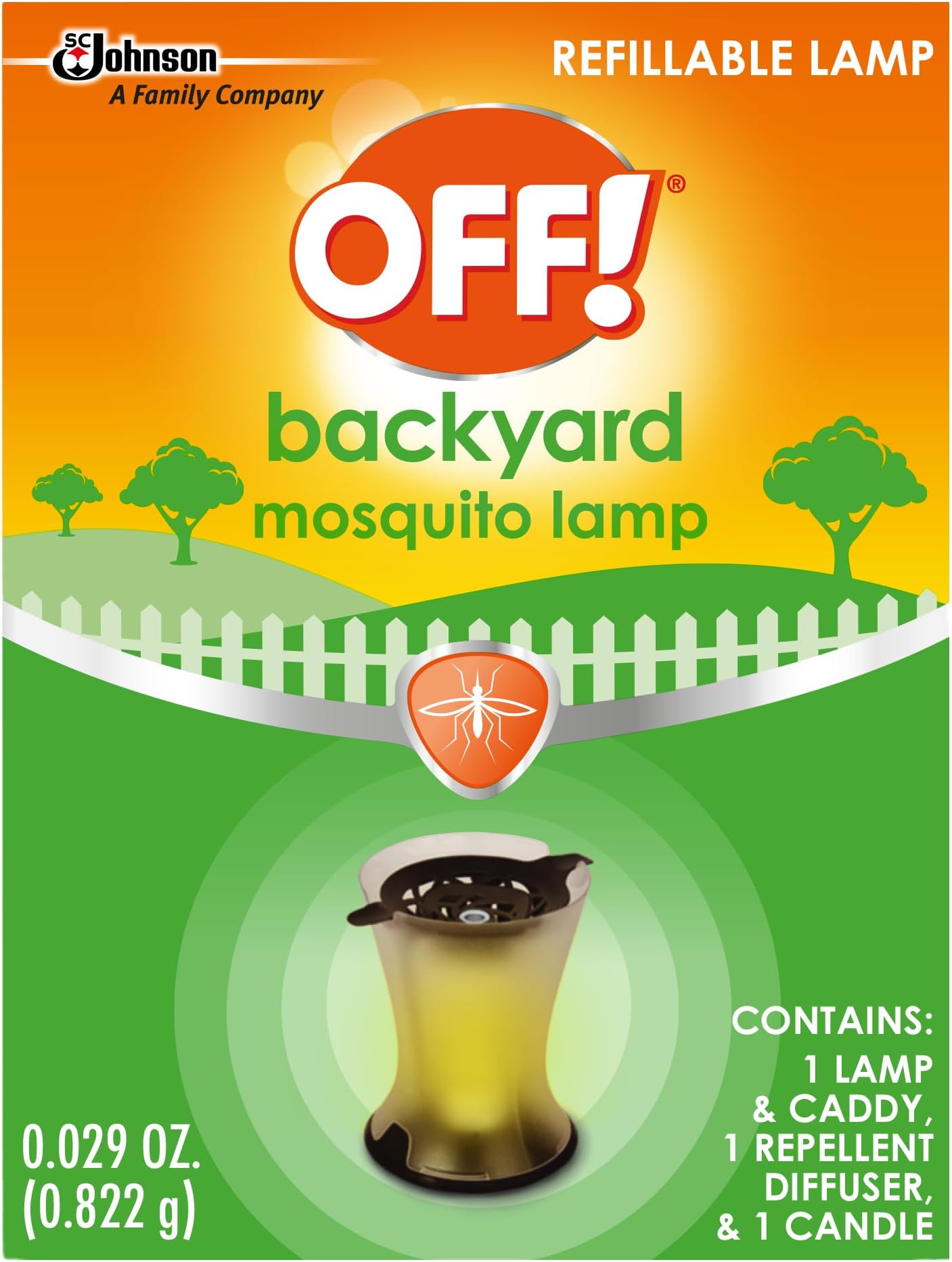 Backyard Mosquito Repellent Lamp Refills, Contains two Candle Diffuser Refills, (Pack of 2)