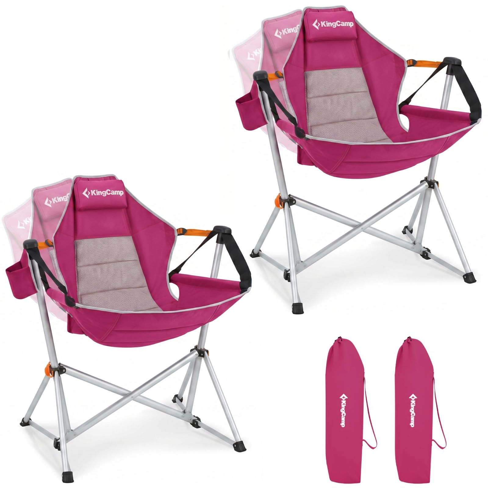 KingCamp KingCamp 2 Pack Hammock Camping Chair, 400lbs Heavy Duty Swinging Chairs