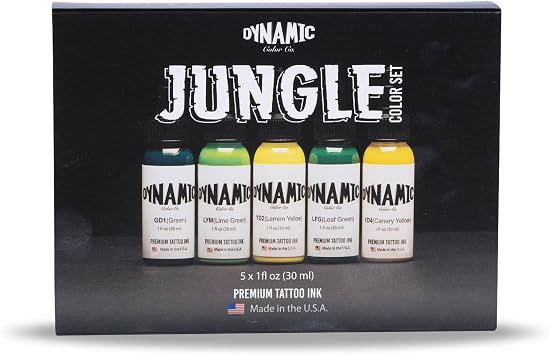 Dynamic Color Jungle Set, 5 Colors, Made in USA Since 1990, 1 oz