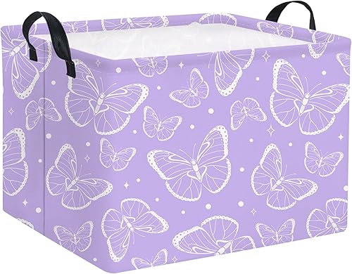 Miniatura 90 de Cesta rectangular de almacenamiento para niños con asas para el hogar, cocina, niños y niñas, lindo contenedor organizador de almacenamiento de