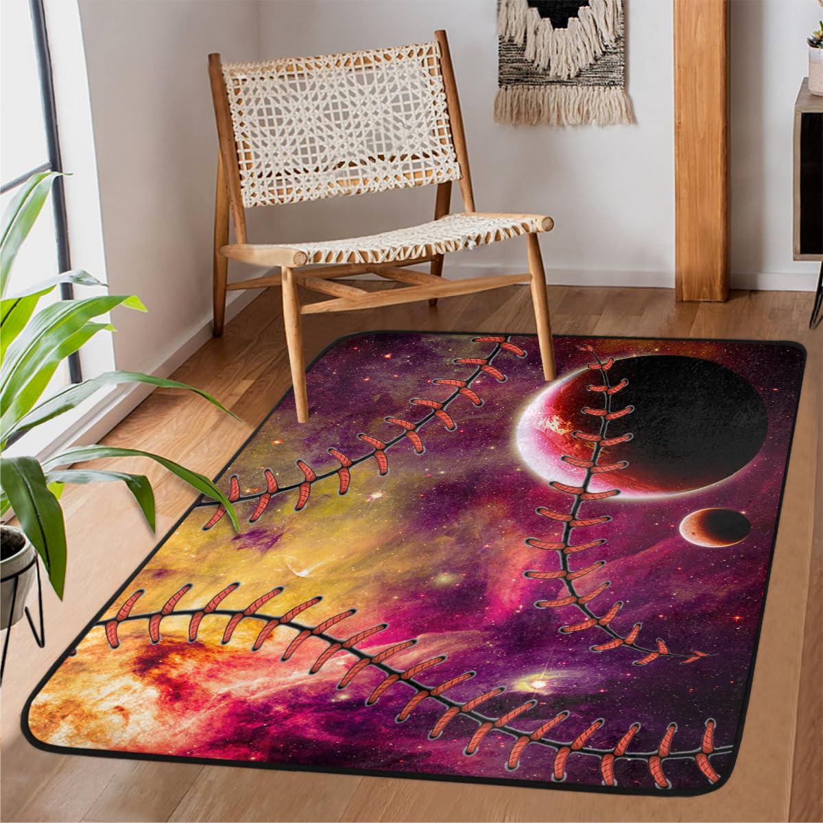 Tapis lavable en machine antidérapant grand format pour salon et chambre