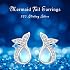 Pendientes de animales Pendientes de plata de ley S925 Cat / Hedgehog / Panda / Rape / Sloth / Penguin / Elephant / Snake / Jellyfish Pendientes Cat Stud Gifts de joyería de animales para mujeres niñas
