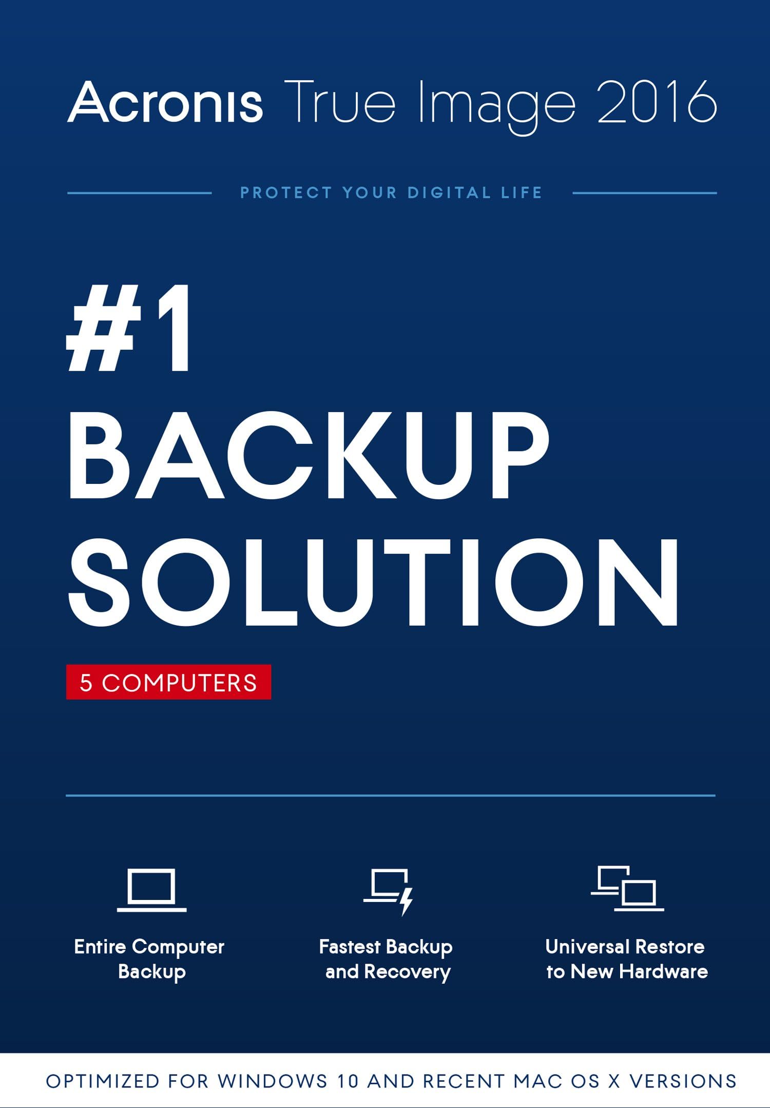 Acronis True Image 2016 (5 Computer) [Old Version]