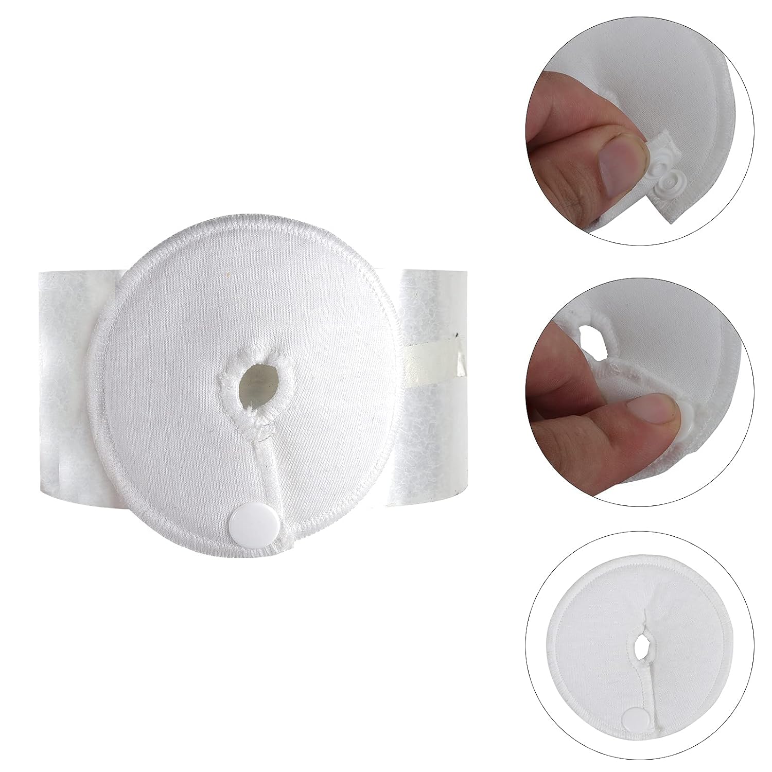 Feeding Tube Pads, G Tube Covers Gtube Button Covers Holder,12 Pack White | Soft Absorbent Gtube Pads, Peritoneal Abdominal Dialysis Peg Tube Supplies Feeding Tube Supplies for Nursing Care