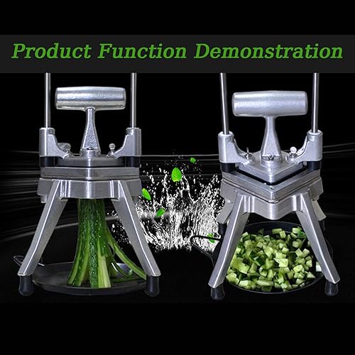 Miniatura 7 de Cortador de papas fritas de repuesto, cortador de verduras comercial, hoja de acero inoxidable y bloque empujador para cortar papas cebollas (38