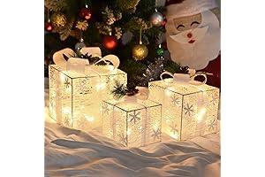 Christmas Lighted Gift Boxes Set of 3
