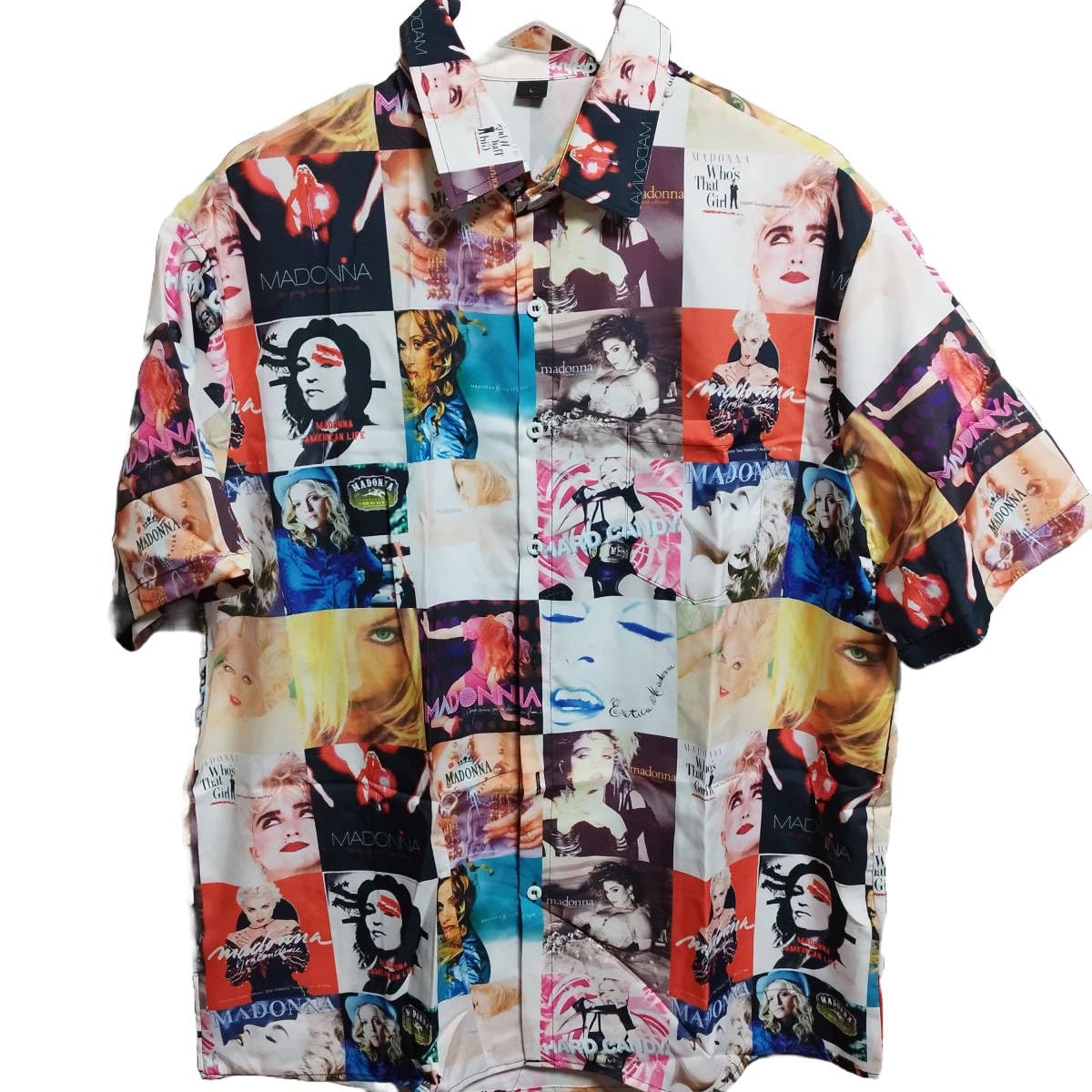 Amazon.co.jp: 海外 品 MADONNA/マドンナ 半袖シャツ 総柄デザイン 