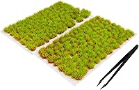 Vista 4 de 190 piezas de césped estático modelo de césped artificial ferroviario, césped artificial en miniatura, kit de terreno para bricolaje