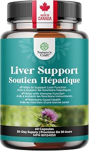 Milk Thistle Supplement for Liver Cleanse Detox & Repair - Herbal Pills with Dandelion Root, Choline, Beetroot & Artichoke Extract - 60 Capsules