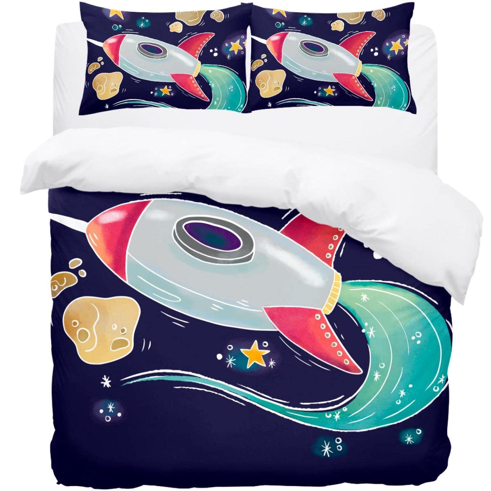 Parure de lit motif astronomie pour transformer l'ambiance d'une chambre double adulte