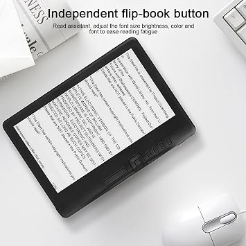 Ebook Reader, 7inch TFT LCD E-book Reader, Digital Waterproof Handheld Ereader Devices with Music, Video, and Photos Multimedia Functions, for Adult, Student, Reading Lover(8G RAM)