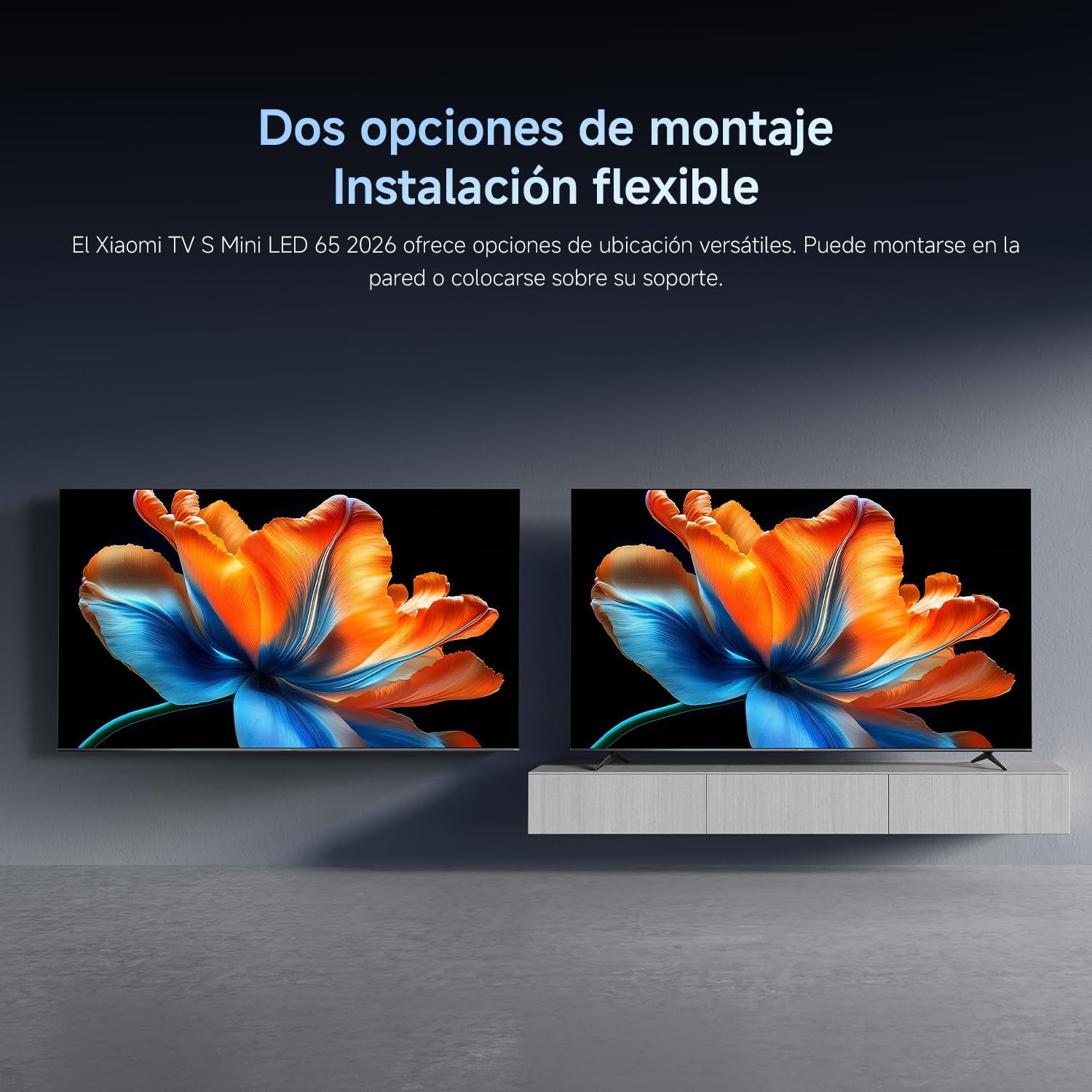 XIAOMI TV S Mini LED 65" (165 cm), QLED Mini LED Televisión, 4K UHD, Smart TV con Google TV, HDR10+, Triple Tuner, DVB T2, 60Hz con 120Hz Game Boost Mode, MEMC, Dolby Audio, Airplay 2