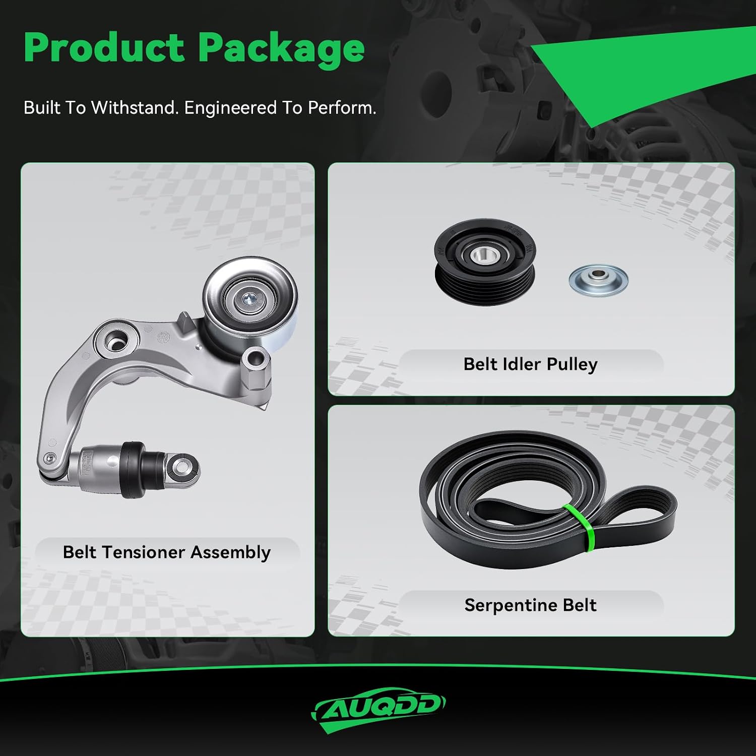 AUQDD Drive Belt Tensioner Kit Fit for 2012-2015 Hon-da Civic w/1.8L