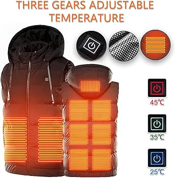 Gilet Chauffant Homme Avec Batterie Incluse,Doudoune Sans