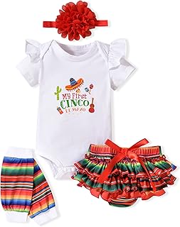 Baby Girl My First Cinco De Mayo Outfit Clothes Short Sets