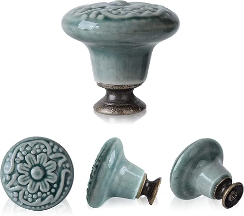 Miniatura 9 de Wolfteeth Manijas de gabinete de decoración de otoño, pomos de gabinete de 1.3 pulgadas, tiradores de cajón, pomos de cajón, pomos de tocador, pomos