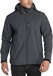 Outdoor Ventures Veste souple légère en polaire doublée d'eau à capuche résistant à l'hiver Randonnée pour homme