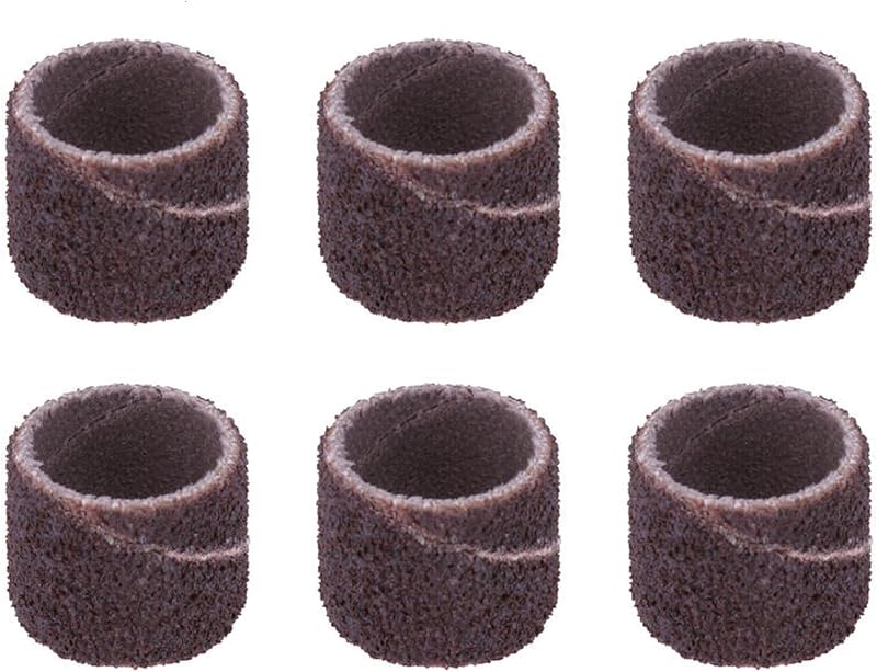 Dremel 408 1/2-Inch Sander Bands, Coarse, 6 Pack , Rotary Tool Accessory | Rotary Tool Sanding Drum Set, Coarse 60-Grit, Use on materials such as hardwood softwood plastic and fiberglass