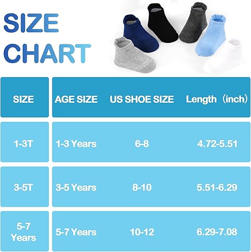 Miniatura 8 de SkiBeaut 12 pares de calcetines antideslizantes para niños y niñas con agarres, calcetines antideslizantes para niños pequeños de 1 a 7 años