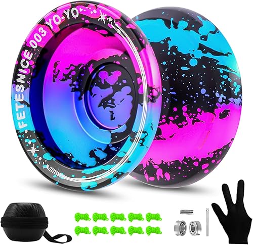 FETESNICE Yoyo Yoyo profesional sensible para principiantes, yoyos que no responden para adultos, truco de metal para jugadores avanzados, yoyo