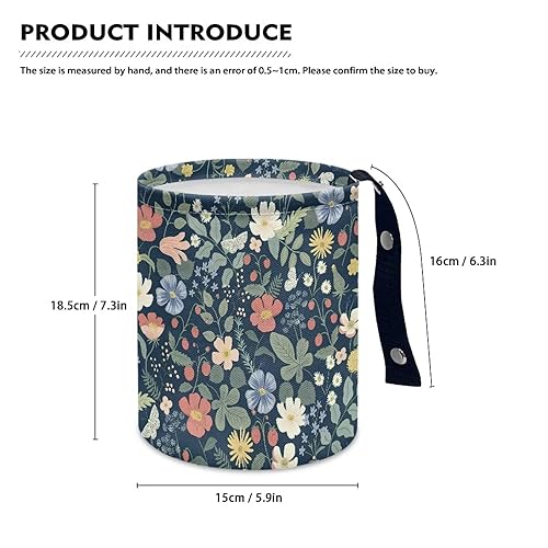 Miniatura 6 de Bote de basura de automóvil con hojas florales para colgar reposacabezas con botones ajustables, organizador multiusos para automóvil