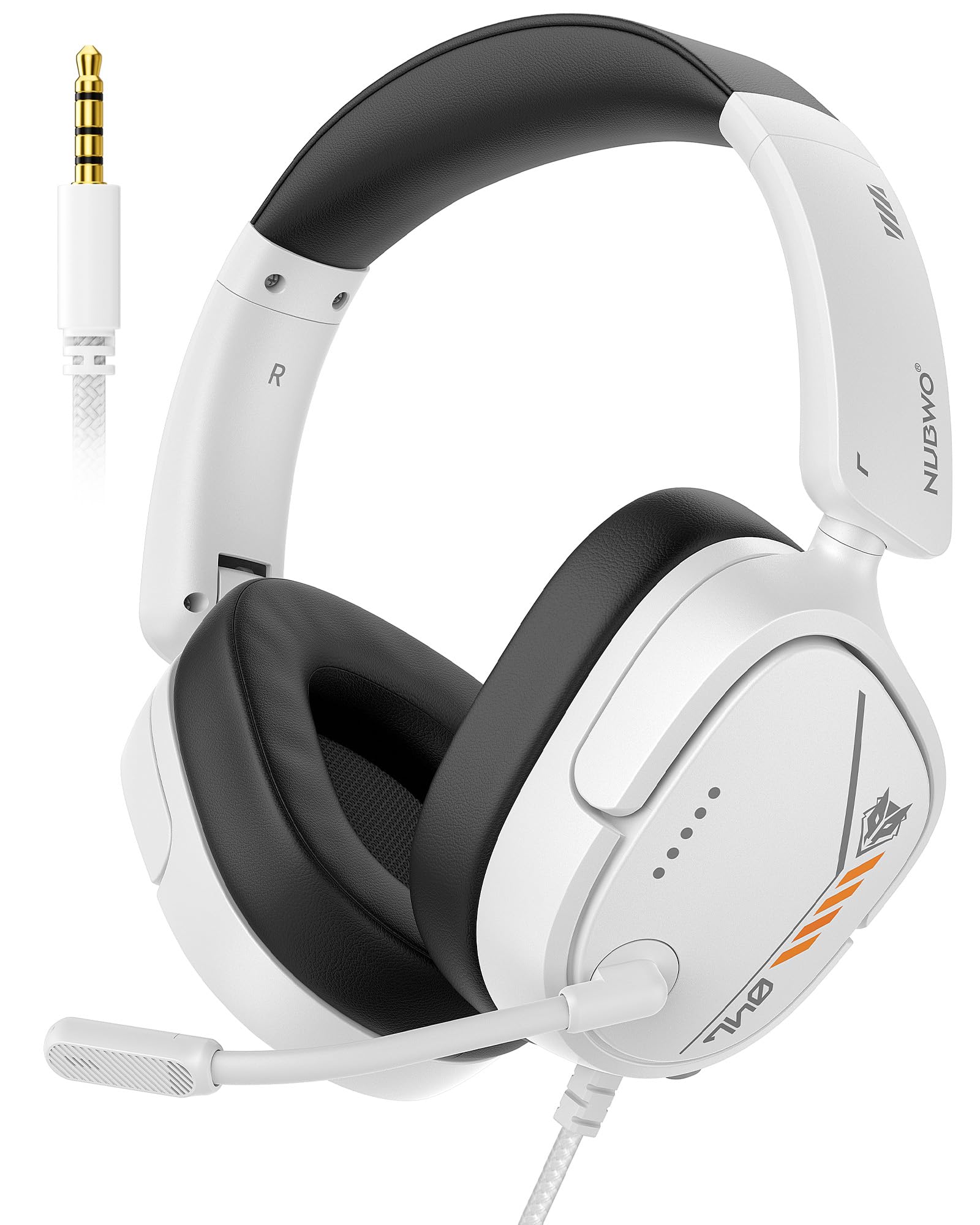 NUBWO Casque de Jeu PS5 pour PS4, PS5, PC, Nintendo Switch, Xbox, avec Microphone, Casque de Jeu avec Microphone, Casque antibruit avec Jack 3,5 mm