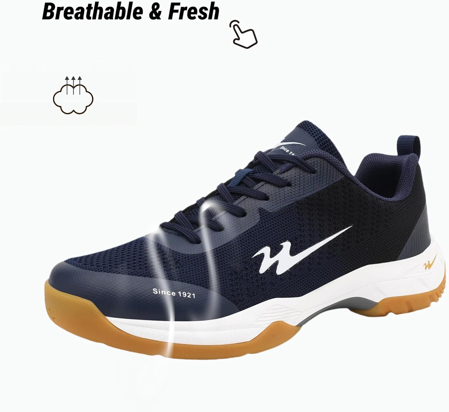 cungel-Tennis-Badmintion-Pickleball-Shoes Unisex No-Slip Pickleball & Tennis Shoes | Lightweight Breathable Court Shoes for Men and Women Blue - Image 4