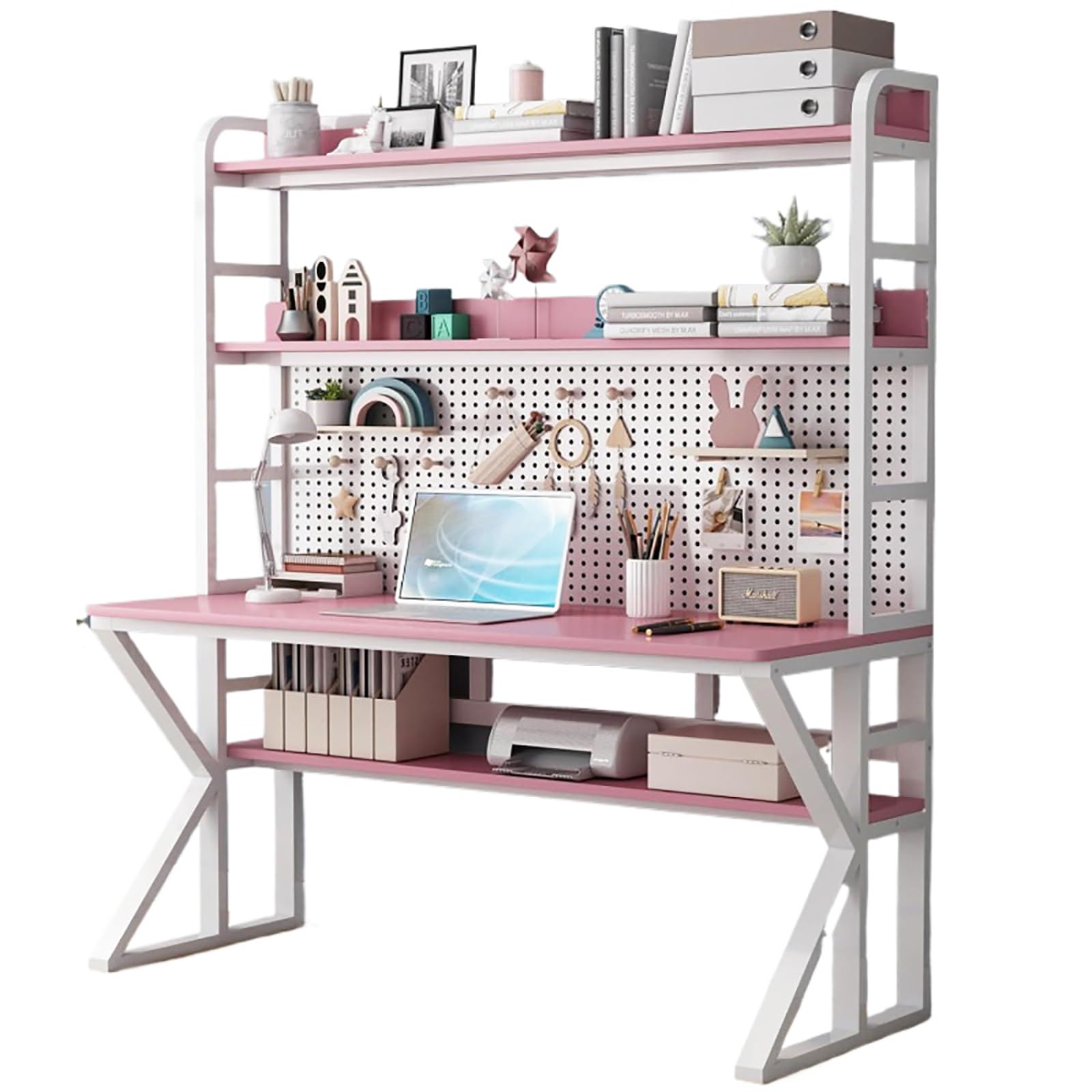 Pink Metal Computer Desk Azaria L Shaped Corner Desk Pink | Corner