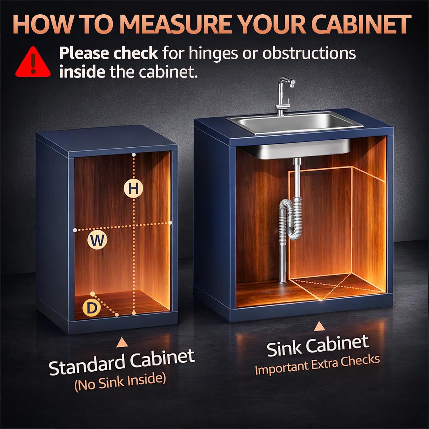 Double Pull Out Trash Can Under Cabinet, Heavy Duty Steel Frame with Soft-Close Slides, Under Sink Dual Trash Can Kit, Min Cabinet 16" W x 23" D (Trash Cans Not Included)