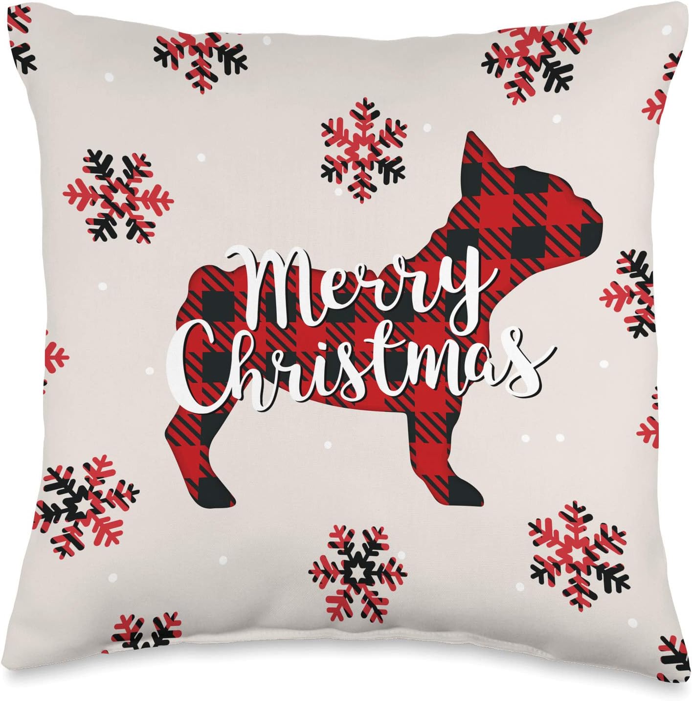 French Bulldog Frenchie Dog Mom Dad Christmas Ornament Gift Throw Pillow
