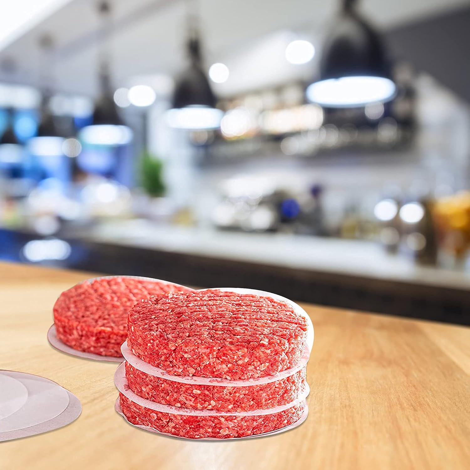 Macood Parchment Patty Paper for Burgers, Deli Cheese, Patties, Oven/ Microwave/ Freezer, 100 Sheets, 5 Inch(White): Home & Kitchen