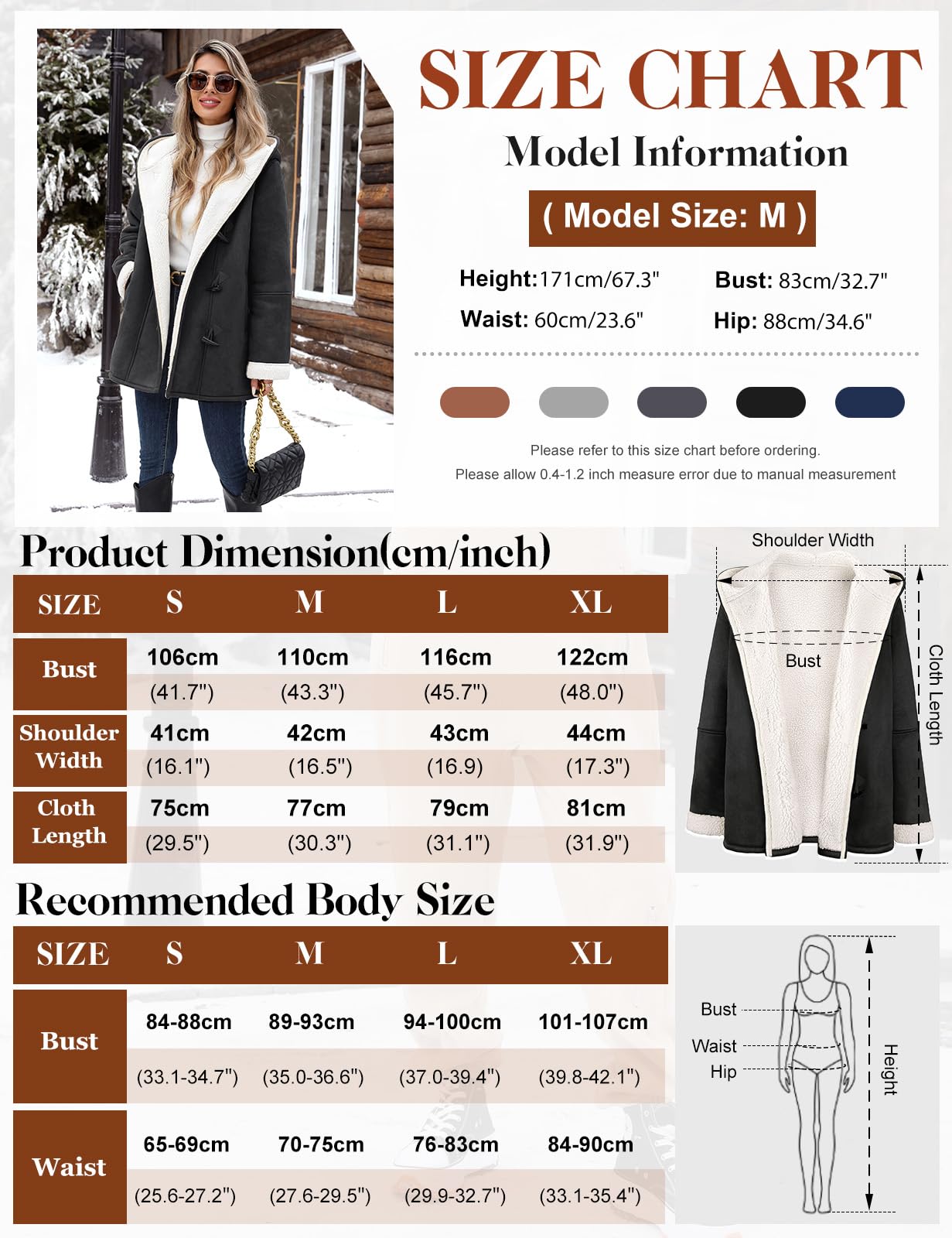 Yuson Girl Veste Polaire Femme Sweat à Capuche Chaud Doublure Faux Suède Manteaux Boucles Épais Hoodie Sweatshirt Veste à Manches Longues Automne Hiver Outerwear Cardigan avec Poches