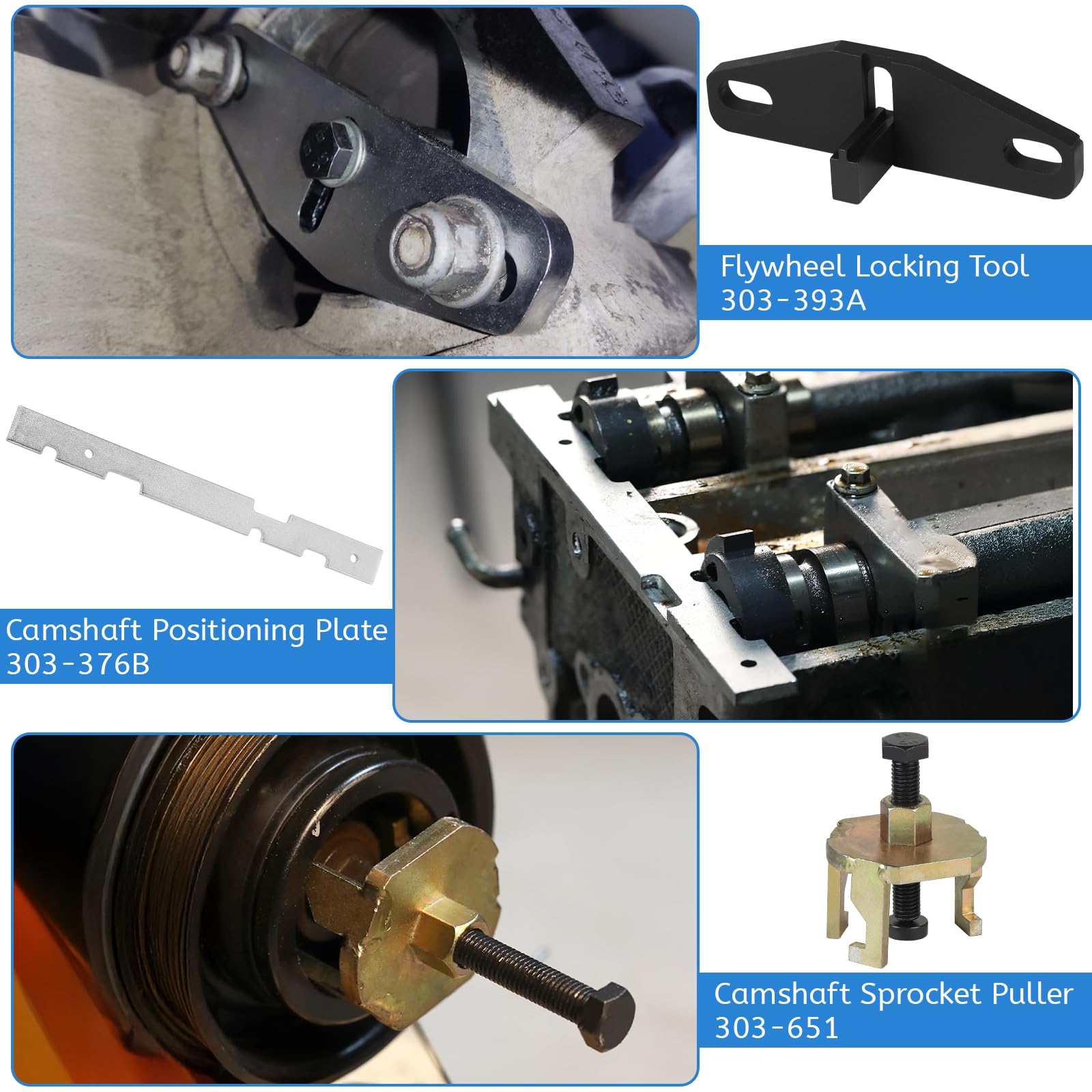 lalago 18 Piezas Herramientas de Sincronización Árbol de Levas del Motor, Nockenwellen Kurbelwellen, Steuerzeiten Werkzeug Compatible con Ford Mazda 1.4 1.6 1.8 2.0 Di/TDCi/TDDi Eco-Boost 1.6 Ti-VCT
