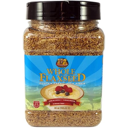 Premium Gold Whole Flax Seed | High Fiber Food | Omega 3 | 26oz