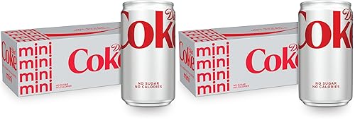Miniatura 16 de Diet Coke Paquete para Refrigerador de Diet Soda, latas de 7.5 fl oz, paquete de 10 - Mini bebidas refrescantes de soda