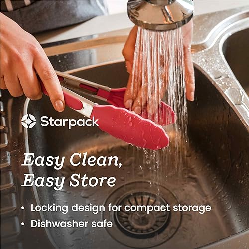 Miniatura 3 de Starpack 'Get a Grip' Pinzas de cocina de silicona  Pinzas de barbacoa de 12 pulgadas para parrilla, resistentes al calor hasta 600 F  Acero