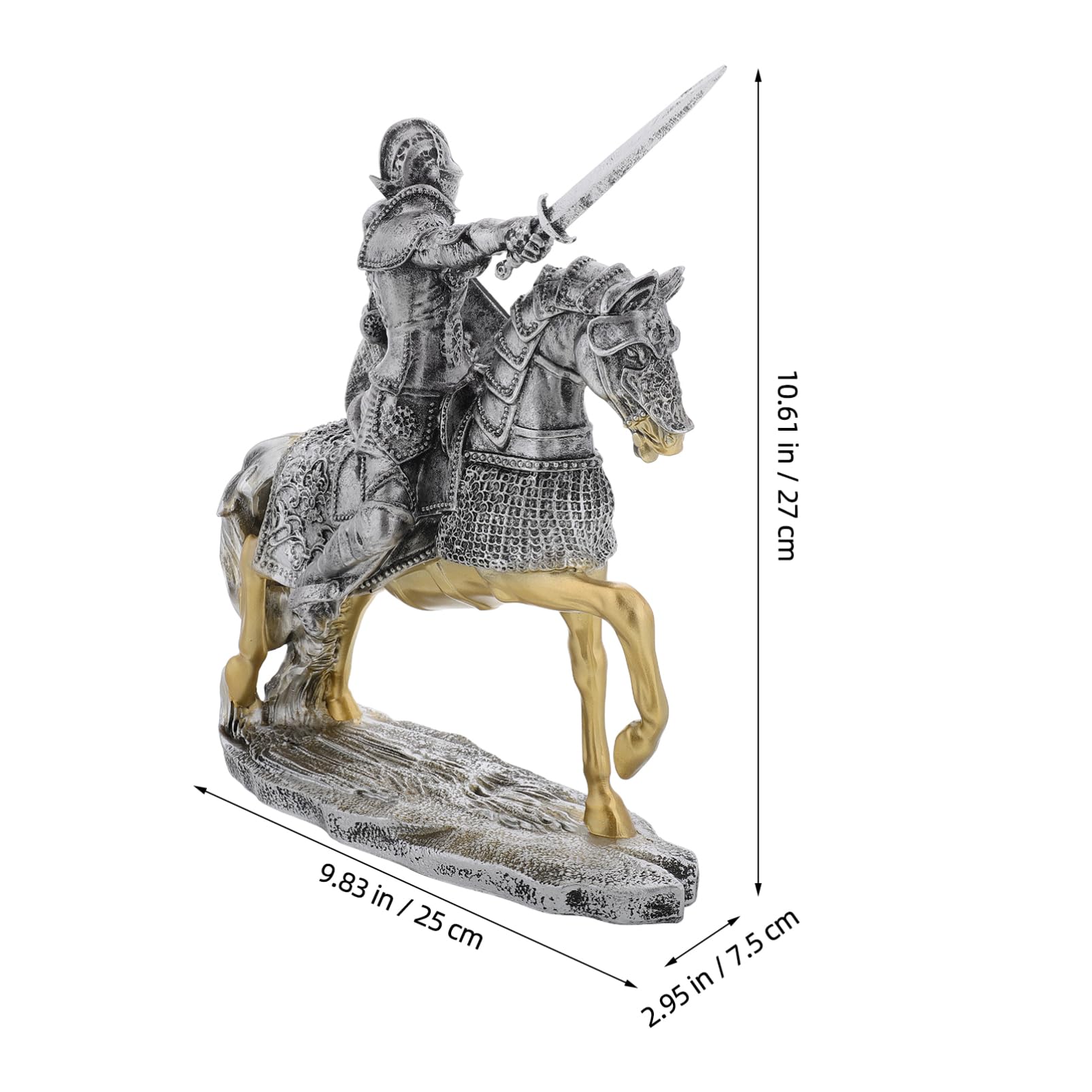 Vintage Wachsoldat Statue aus Kunstharz, Silberne Dekofigur | Feine Verarbeitung mit Detailreicher Gestaltung, für Büro und Wohnzimmer, Kompakt für Tisch und Regal
