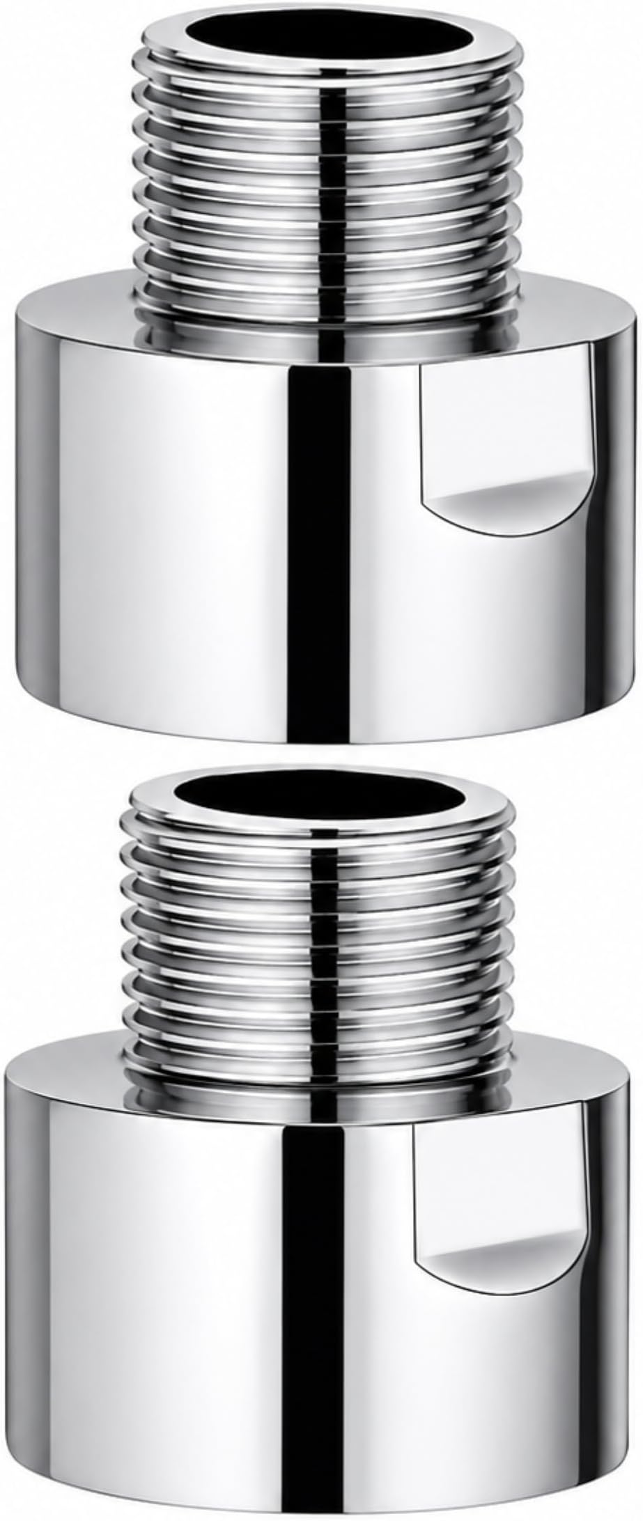 CP Brass Extension Nipple 1 Inch | 3/4 Inch Female x 1/2 Inch Male Thread | Chrome Finish Pipe Fitting for Tap, Faucet & Plumbing | Water Supply Connector Adapter |Bathroom & Kitchen |Pack of 2